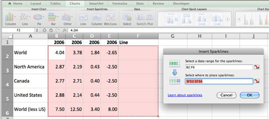 excel for mac insert a line